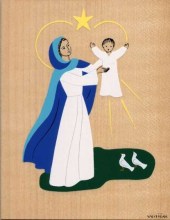 icône représentant Notre Dame de lumière à l'Enfant